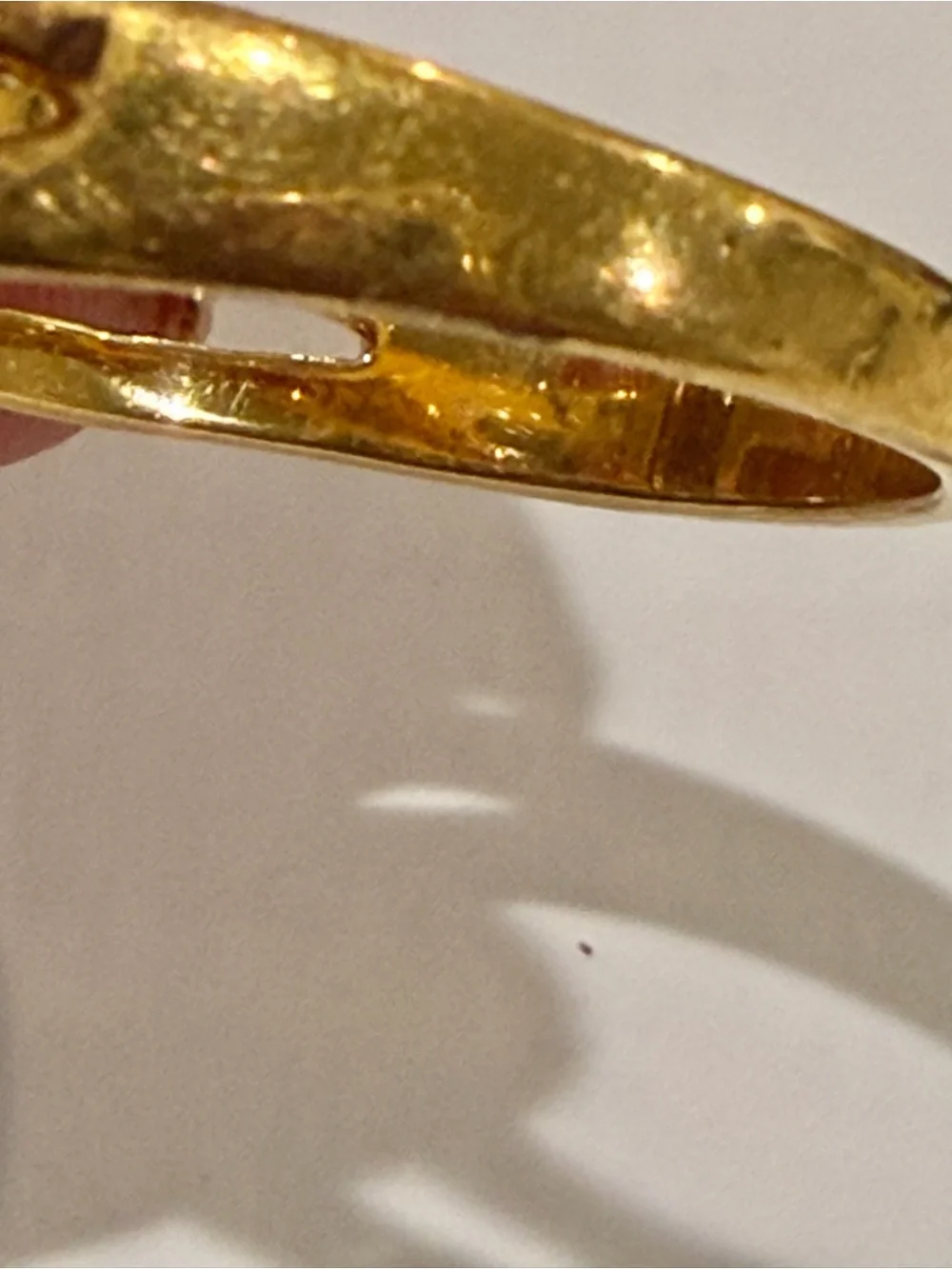 Gold Plated Champagne CZ Emerald Cut Statement Cocktail Ring SZ 9.25